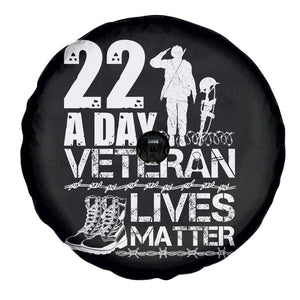 Veteran PTSD Spare Tire Cover 22 Every Day Veteran Lives Matter Suicide Awareness TS02 Print Your Wear