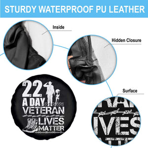 Veteran PTSD Spare Tire Cover 22 Every Day Veteran Lives Matter Suicide Awareness TS02 Print Your Wear