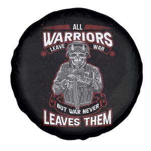 Veteran PTSD Spare Tire Cover All Warriors Leave War But War Never Leaves Them Skeleton Soldier TS02 Print Your Wear