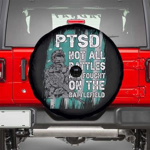 Veteran PTSD Spare Tire Cover Not All Battles Are Fought On The Battlefield TS02 Black Print Your Wear