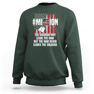 Veteran PTSD Sweatshirt Mission Save 22 Every Day American Flag Suicide Awareness TS02 Printyourwear