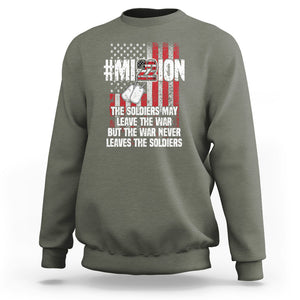 Veteran PTSD Sweatshirt Mission Save 22 Every Day American Flag Suicide Awareness TS02 Printyourwear