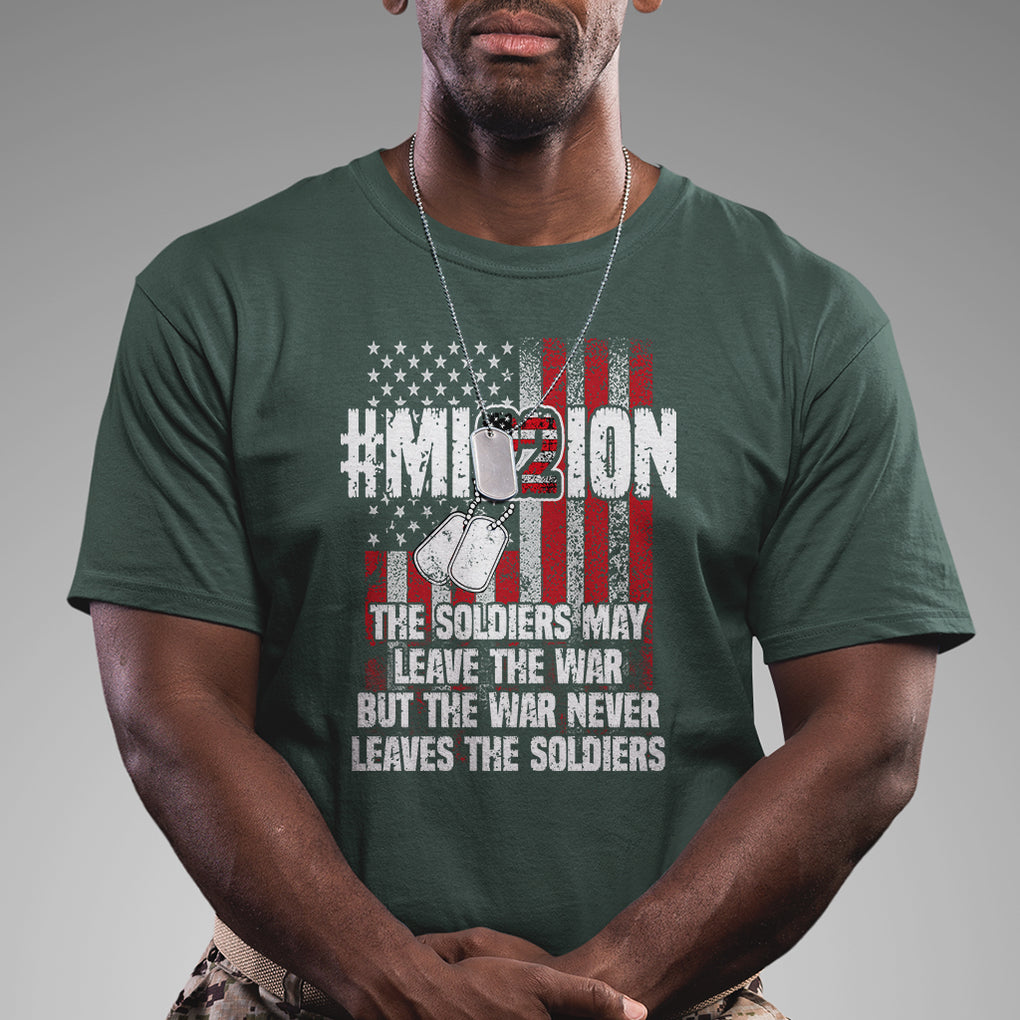 Veteran PTSD T Shirt Mission Save 22 Every Day American Flag Suicide Awareness TS02 Printyourwear