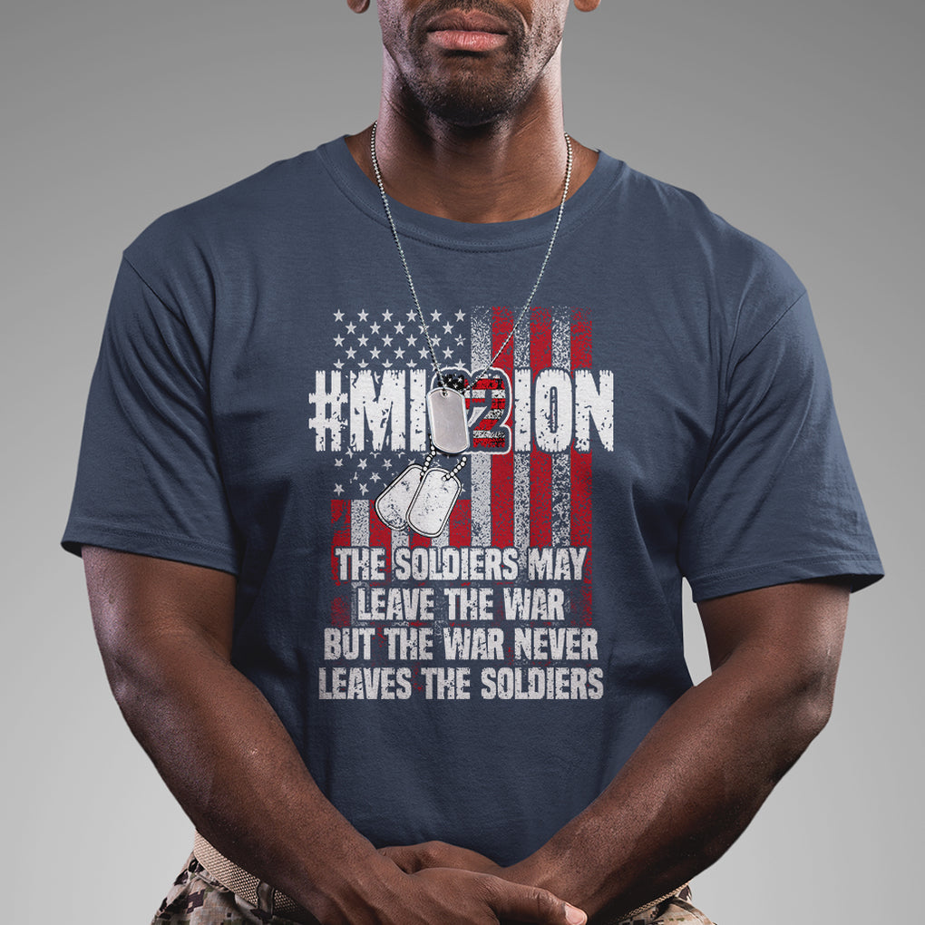 Veteran PTSD T Shirt Mission Save 22 Every Day American Flag Suicide Awareness TS02 Printyourwear