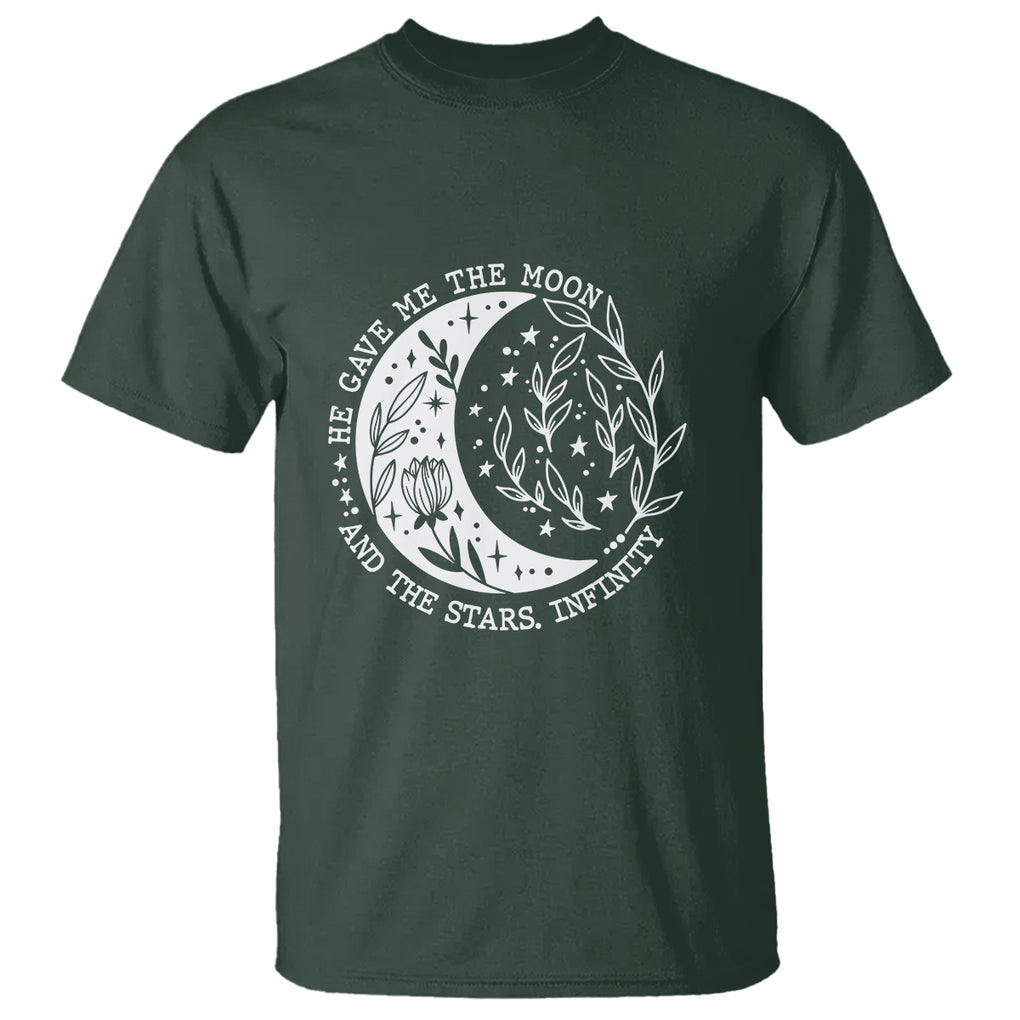 Infinity Love T Shirt He Gave Me The Moon And The Stars Infinity Celestial TS02 Printyourwear