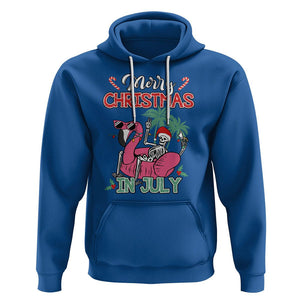 Skeleton Santa Hoodie Merry Christmas in July Summer Xmas Flamingo Float TS02 Royal Blue Printyourwear