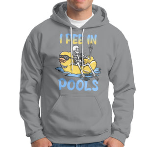 Swimming Skeleton Hoodie I Pee In Pools Funny Pool Lovers Sarcastic Sayings Summer TS02 Printyourwear