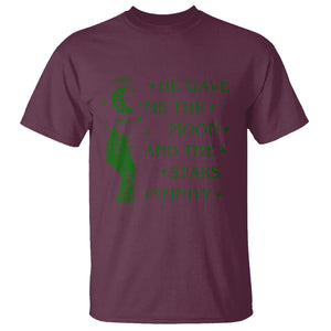 Infinity Love T Shirt He Gave Me The Moon And The Stars Infinity Celestial Witchy TS02 Printyourwear
