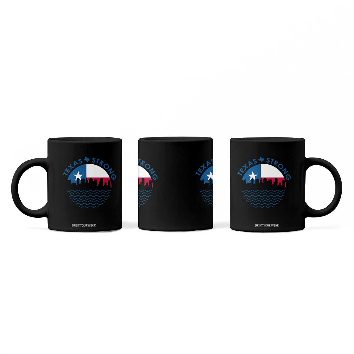 Strong Texas Coffee Mug Retro Flag Resilient Texans Pride TS02 Print Your Wear