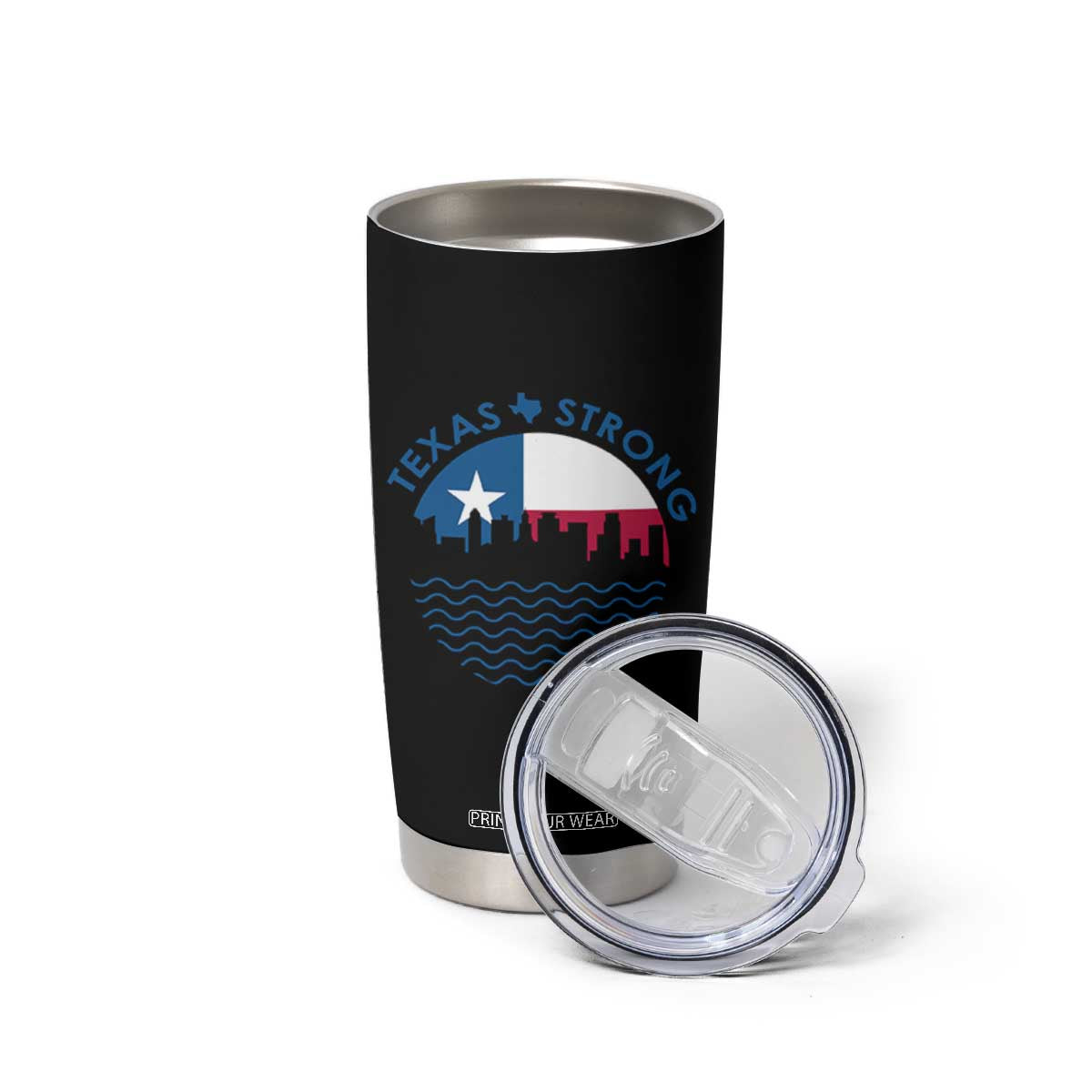 Strong Texas Tumbler Cup Retro Flag Resilient Texans Pride TS02 Print Your Wear