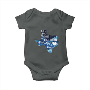 Texas Pride Baby Onesie The Stars at Night Are Big and Bright TS02 Dark Heather Print Your Wear