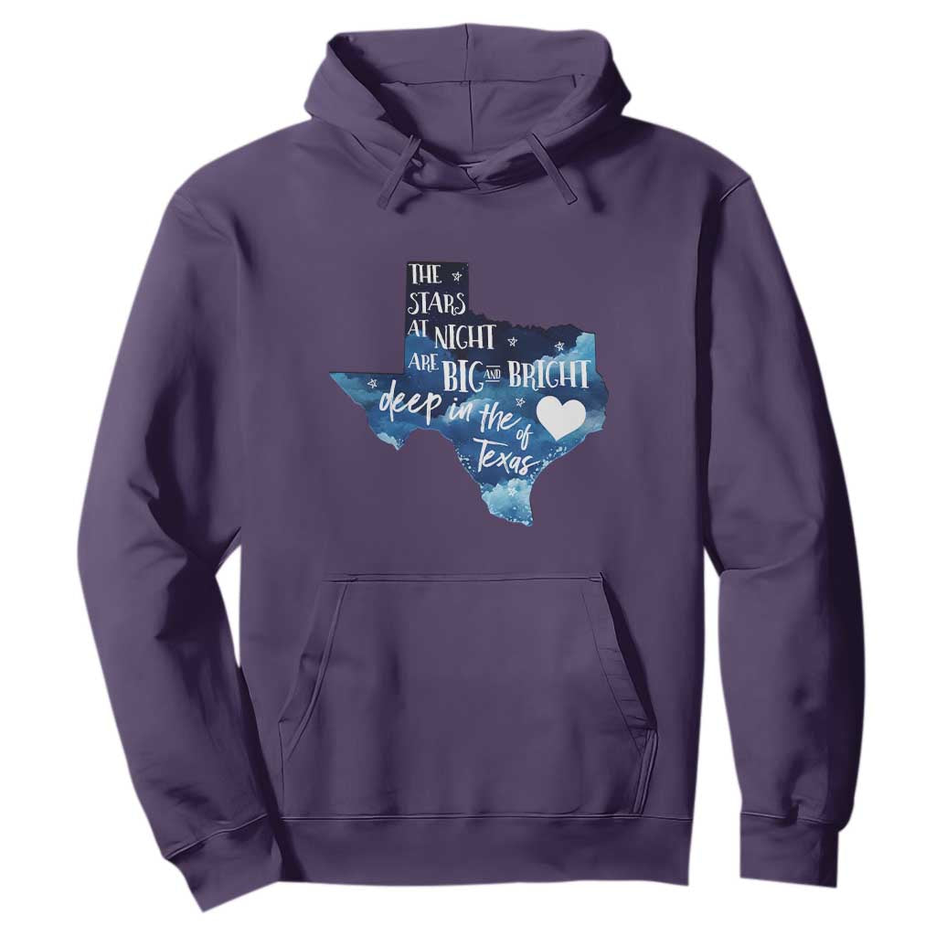 Texas Pride Hoodie The Stars at Night Are Big and Bright TS02 Purple Print Your Wear