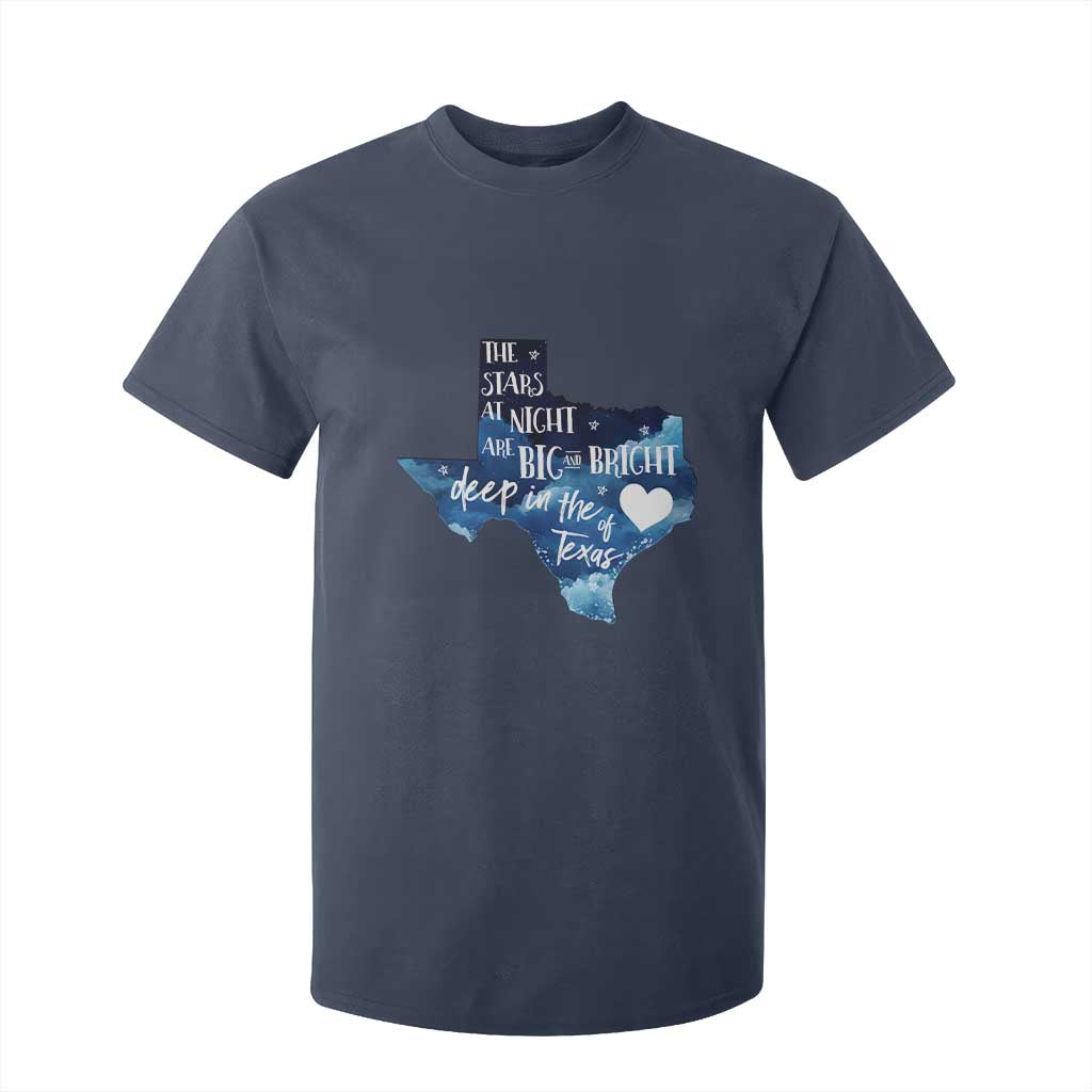 Texas Pride T Shirt For Kid The Stars at Night Are Big and Bright TS02 Navy Print Your Wear