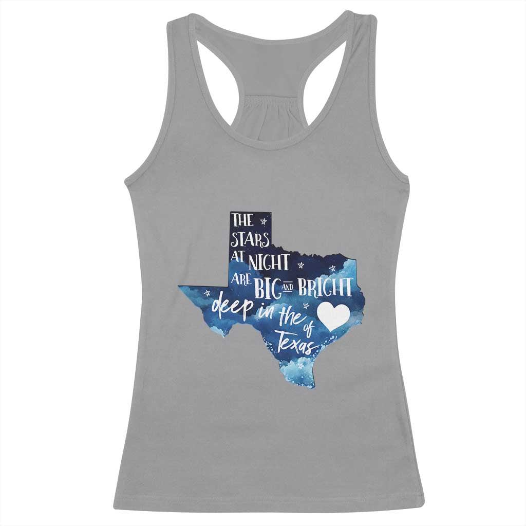 Texas Pride Racerback Tank Top The Stars at Night Are Big and Bright TS02 Sport Gray Print Your Wear