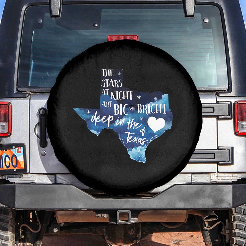 Texas Pride Spare Tire Cover The Stars at Night Are Big and Bright TS02 No hole Black Print Your Wear