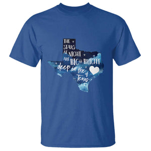 Texas Pride T Shirt The Stars at Night Are Big and Bright TS02 Royal Blue Print Your Wear
