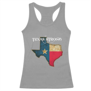 Strong Texas Racerback Tank Top Retro Lone Star State Pride Distressed Flag TS02 Sport Gray Print Your Wear