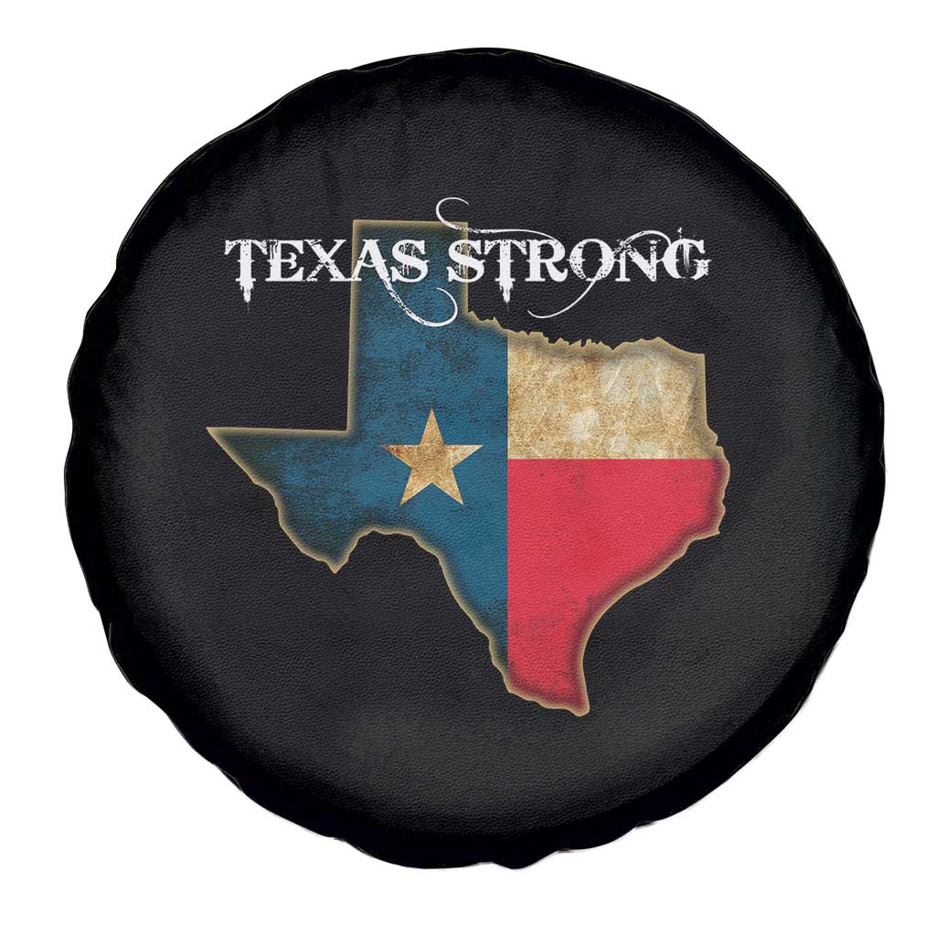 Strong Texas Spare Tire Cover Retro Lone Star State Pride Distressed Flag TS02 Print Your Wear
