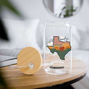 Hill Country Strong Glass Can Texas Pride for Resilient Texans Retro TS02 Print Your Wear