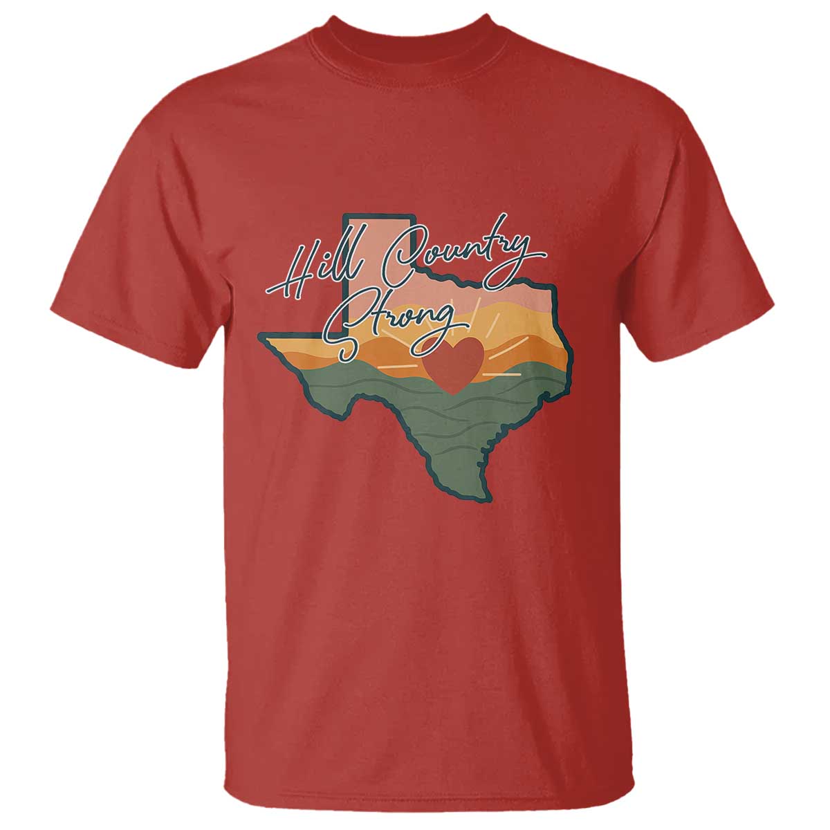 Hill Country Strong T Shirt Texas Pride for Resilient Texans Retro TS02 Red Print Your Wear