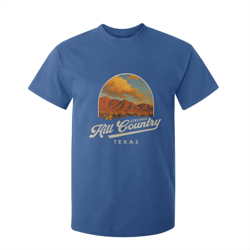 Hill Country Strong T Shirt For Kid Texas Support Retro Enchanted Rock TS02 Royal Blue Print Your Wear