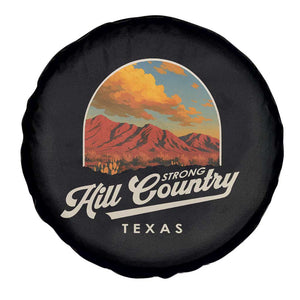 Hill Country Strong Spare Tire Cover Texas Support Retro Enchanted Rock TS02 Print Your Wear