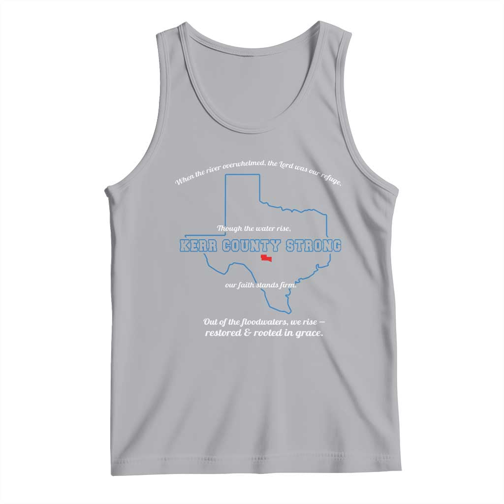 Kerr County Strong Christian Tank Top Texas Faith Hope Resilient Texans TS02 Athletic Heather Print Your Wear