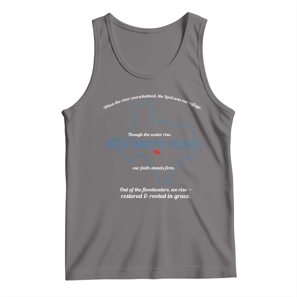 Kerr County Strong Christian Tank Top Texas Faith Hope Resilient Texans TS02 Deep Heather Print Your Wear