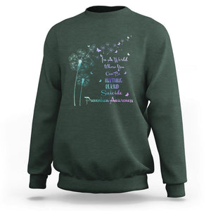 Suicide Prevention Awareness Support Dandelions Be Kind Sweatshirt TS02 Dark Forest Green Print Your Wear