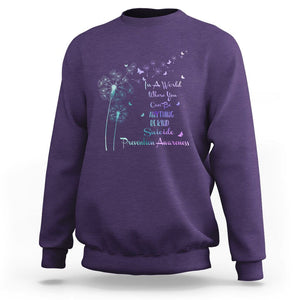 Suicide Prevention Awareness Support Dandelions Be Kind Sweatshirt TS02 Purple Print Your Wear