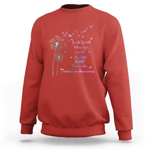 Suicide Prevention Awareness Support Dandelions Be Kind Sweatshirt TS02 Red Print Your Wear