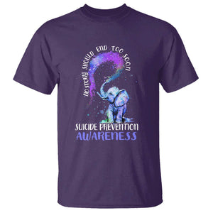 Suicide Prevention Awareness T Shirt No Story Should End Teal Purple Ribbon Suicide Prevention TS02 Purple Printyourwear