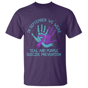 Suicide Prevention Awareness T Shirt In September We Wear Teal Purple Ribbon Suicide Awareness TS02 Purple Printyourwear