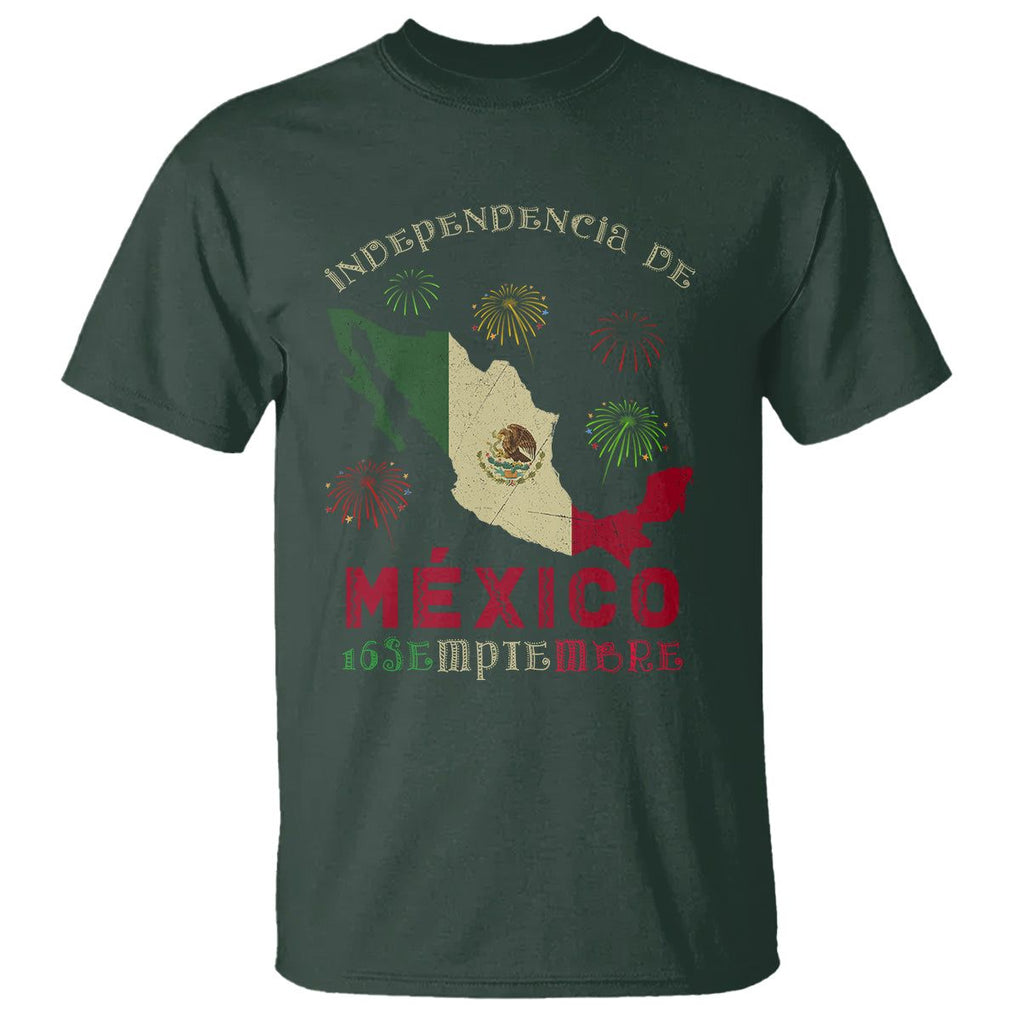Independencia De Mexico T Shirt 16th Septembre Mexican Flag Latino Hispanic Heritage TS02 Dark Forest Green Printyourwear