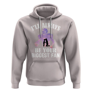 Football Mom Hoodie I'll Always Be Your Biggest Fan Support Son Football Player TS02 Ice Gray Printyourwear