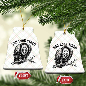 You Look Tired Perching Vulture Vuntage Linocut Graphic Ceramic Ornament Sarcastic Dark Humor Bird Watching