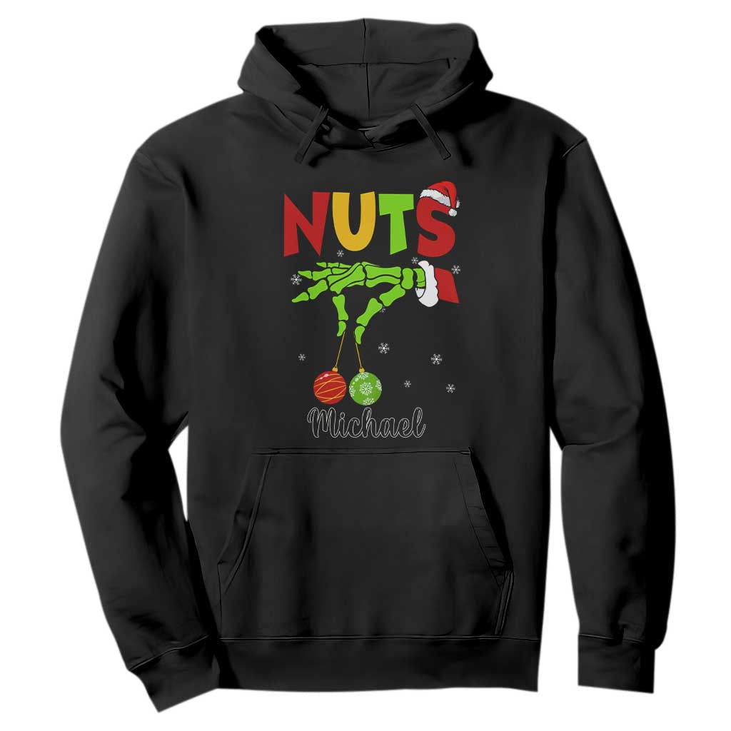 Personalized Christmas Matching Couple Hoodie Custom Name Chestnuts Xmas Funny Nuts TS02 Black Print Your Wear