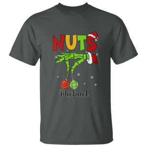 Personalized Christmas Matching Couple T Shirt Custom Name Chestnuts Xmas Funny Nuts TS02 Dark Heather Print Your Wear