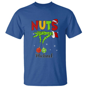 Personalized Christmas Matching Couple T Shirt Custom Name Chestnuts Xmas Funny Nuts TS02 Royal Blue Print Your Wear