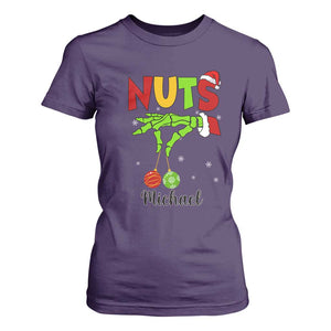 Personalized Christmas Matching Couple T Shirt For Women Custom Name Chestnuts Xmas Funny Nuts TS02 Purple Print Your Wear