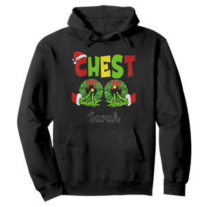 Personalized Christmas Matching Couple Hoodie Custom Name Chestnuts Xmas Funny Chest TS02 Black Print Your Wear