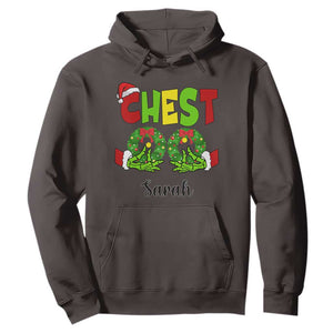 Personalized Christmas Matching Couple Hoodie Custom Name Chestnuts Xmas Funny Chest TS02 Dark Chocolate Print Your Wear