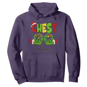 Personalized Christmas Matching Couple Hoodie Custom Name Chestnuts Xmas Funny Chest TS02 Purple Print Your Wear