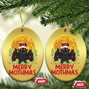 Mothman Christmas Christmas Ornament Funny Merry Mothmas Cryptid Xmas Santa TS02 Oval Gold Print Your Wear