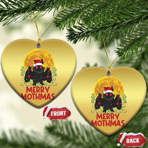 Mothman Christmas Christmas Ornament Funny Merry Mothmas Cryptid Xmas Santa TS02 Heart Gold Print Your Wear