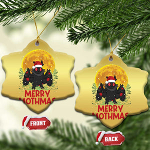 Mothman Christmas Christmas Ornament Funny Merry Mothmas Cryptid Xmas Santa TS02 Snow Flake Gold Print Your Wear