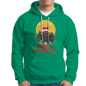 Mothman Christmas Hoodie Funny Merry Mothmas Cryptid Xmas Santa TS02 Irish Green Printyourwear