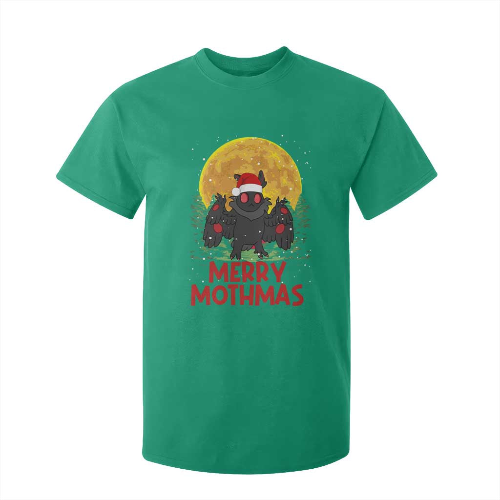 Mothman Christmas T Shirt For Kid Funny Merry Mothmas Cryptid Xmas Santa TS02 Irish Green Print Your Wear