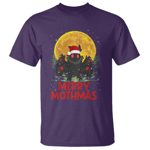 Mothman Christmas T Shirt Funny Merry Mothmas Cryptid Xmas Santa TS02 Purple Printyourwear