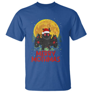 Mothman Christmas T Shirt Funny Merry Mothmas Cryptid Xmas Santa TS02 Royal Blue Printyourwear